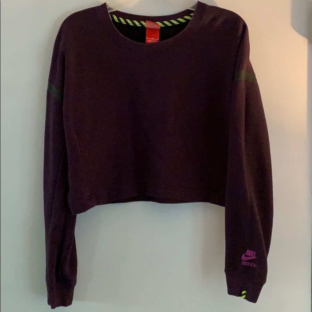 Maroon Nike crop sweatshirt